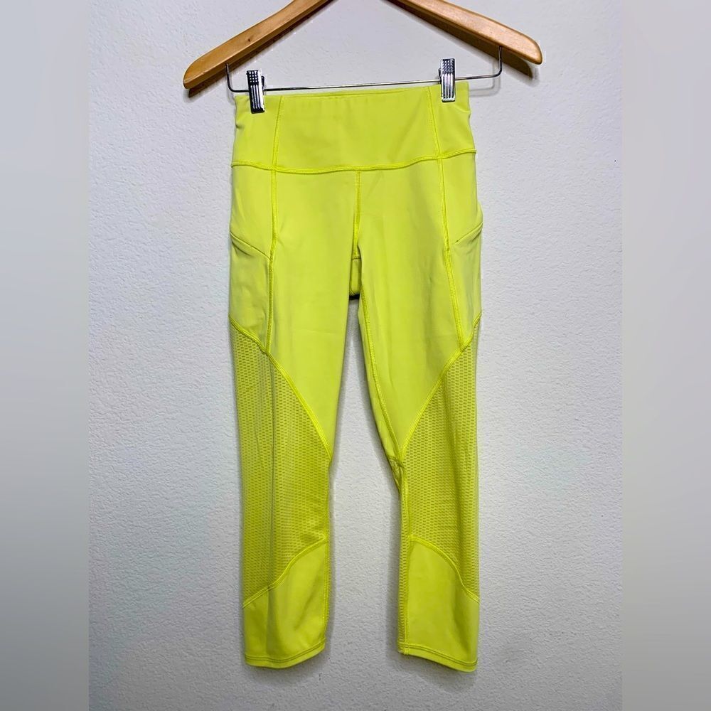 Lime Yellow Athleta Tights